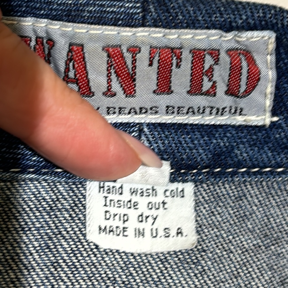 Vintage EUC Wanted by Beads Beautiful Country Style Jean Open Jacket Size S - Picture 8 of 8